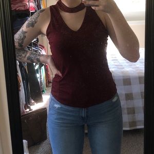 Burgundy tank top